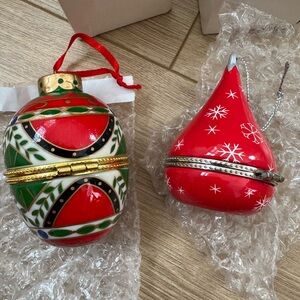 Two Michael Anthony Ornament Trinket Boxes